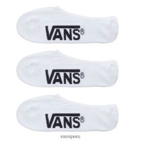 Vans Perú NBDZ461028 blanco | Vans calcetines clásicos súper invisibles (paquete de 3 pares)