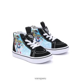 Vans Perú NBDZ461120 negro | Vans zapatos con cremallera sk8-hi de niño pequeño x Pretty Guardian Sailor Moon (1-4 años)
