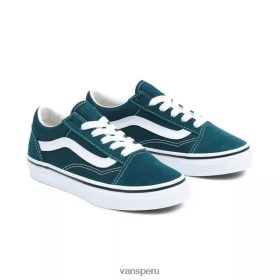 Vans Perú NBDZ461142 verde | Vans zapatillas old skool niños (4-8 años)