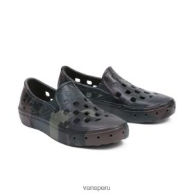 Vans Perú NBDZ461146 verde-marrón | Vans zapatos de trk sin cordones para niños (4-8 años)