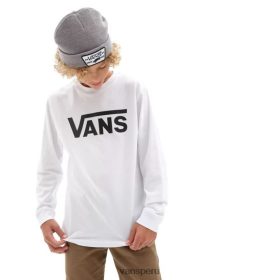 Vans Perú NBDZ461260 blanco | Vans camiseta clásica de manga larga para niño (8-14 años)