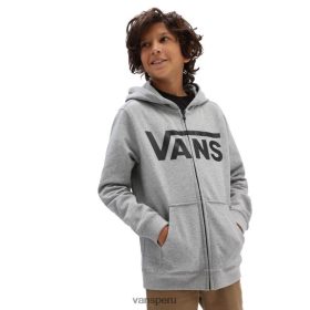 Vans Perú NBDZ461266 gris | Vans sudadera con capucha y cremallera clásica para niños ii (8-14 años)
