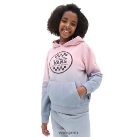 Vans Perú NBDZ461324 rosa | Vans sudadera con capucha para niña con lavado atardecer (8-14 años)