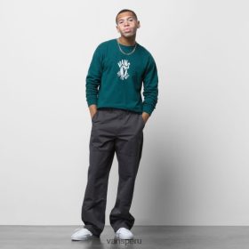 Vans Perú NBDZ461406 asfalto | Vans auténtico pantalón chino suelto de doble rodilla