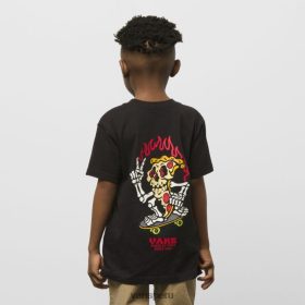 Vans Perú NBDZ461464 negro | Vans camiseta de pizzería para niños pequeños
