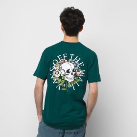 Vans Perú NBDZ461488 jardín botánico | Vans camiseta con estampado de calavera y flores