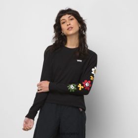 Vans Perú NBDZ461536 negro | Vans camiseta bff de manga larga con estampado floral de anaheim