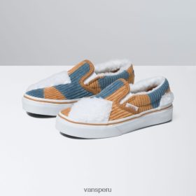 Vans Perú NBDZ461560 multi | Vans niños acogedores pana clásico sin cordones patchwork