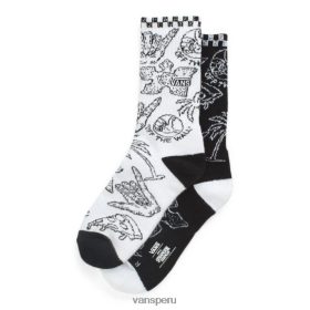 Vans Perú NBDZ461598 blanco y negro | Vans calcetín miss match x cosas más extrañas