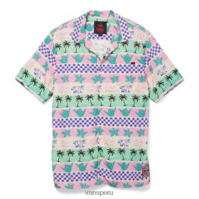 Vans Perú NBDZ461600 rosa | Vans camisa con botones a rayas california de x Stranger Things