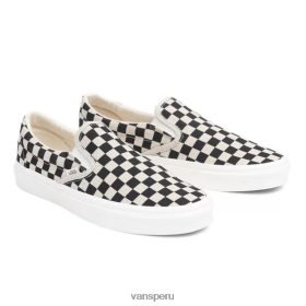 Vans Perú NBDZ46164 blanco y negro | Vans zapatos clásicos sin cordones