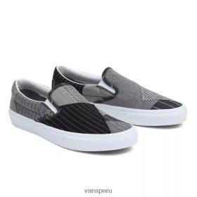 Vans Perú NBDZ46168 gris | Vans zapatos clásicos sin cordones con patchwork