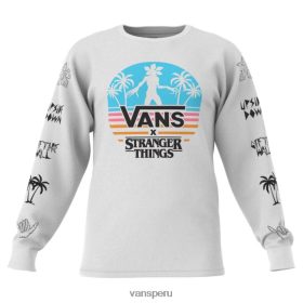 Vans Perú NBDZ461696 blanco | Vans x cosas más extrañas camiseta del paraíso demogorgon
