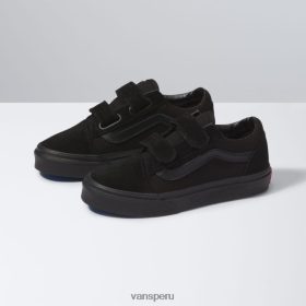 Vans Perú NBDZ461742 negro-negro | Vans niños de la vieja escuela v