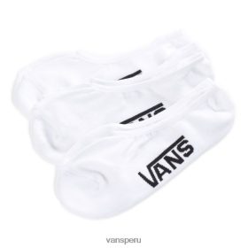 Vans Perú NBDZ461768 blanco | Vans calcetines clásicos súper invisibles, paquete de 3 tallas 6.5-9