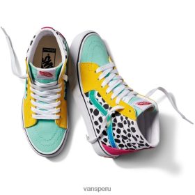 Vans Perú NBDZ461868 único | Vans bloque de color dálmata personalizado sk8-hi