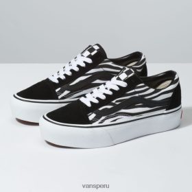 Vans Perú NBDZ461884 único | Vans plataforma custom zebra old skool