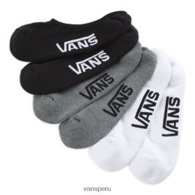 Vans Perú NBDZ461930 negro blanco gris | Vans calcetines clásicos súper invisibles, paquete de 3 tallas 6.5-9