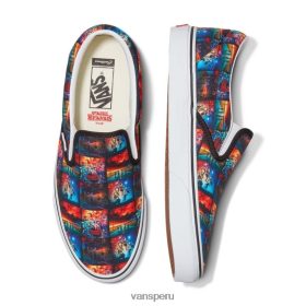 Vans Perú NBDZ462062 único | Vans x cosas más extrañas arte del cartel de aduanas sin cordones