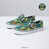Vans Perú NBDZ462144 vestido de tiburones brillantes azules | Vans zapatillas clásicas para niños