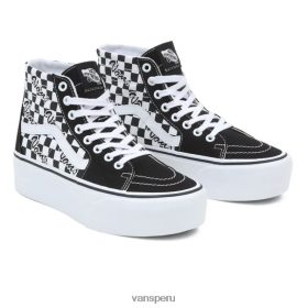 Vans Perú NBDZ46224 negro | Vans zapatos con forma de pila cónica sk8-hi