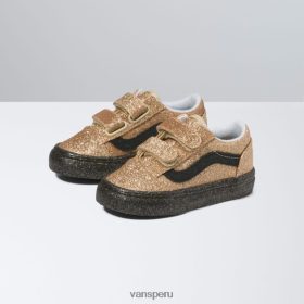 Vans Perú NBDZ462252 negro-oro | Vans fiesta infantil brillantina old skool v