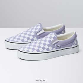 Vans Perú NBDZ462276 brezo morado | Vans slip-on clásico tipo tablero de ajedrez