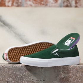 Vans Perú NBDZ462314 verde-blanco | Vans patines envueltos sin cordones