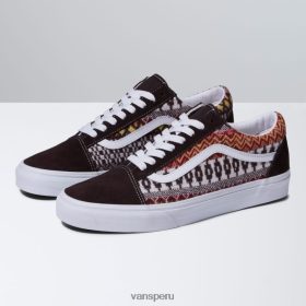 Vans Perú NBDZ462436 Fair Isle marrón-multi | Vans vieja escuela