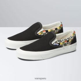 Vans Perú NBDZ462532 negro-blanco vintage | Vans clásico sin cordones 98 dx