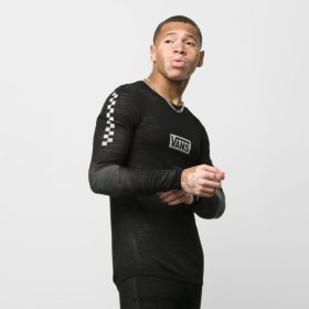 Vans Perú NBDZ462686 negro | Vans camisa de manga larga con capa base de merino intraknit