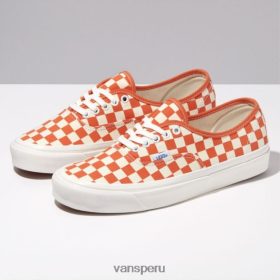 Vans Perú NBDZ462984 tablero de ajedrez naranja quemado | Vans tablero de ajedrez de la fábrica de anaheim auténtico 44 dx