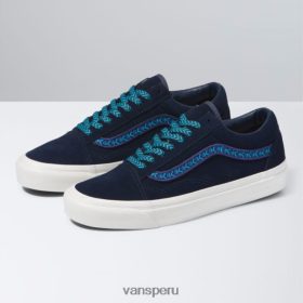 Vans Perú NBDZ462992 atolón teñido de azul marino | Vans fábrica de anaheim old skool 36 dx