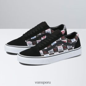 Vans Perú NBDZ463084 negro-blanco verdadero | Vans cartas de amor vieja escuela