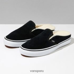 Vans Perú NBDZ463166 ante negro-sherpa | Vans mula clásica sin cordones