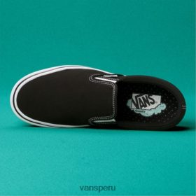 Vans Perú NBDZ463176 (clásico) negro-blanco verdadero | Vans cómodos sin cordones