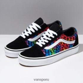 Vans Perú NBDZ463188 negro-blanco verdadero | Vans leopardo mancha arcoiris old skool