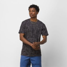 Vans Perú NBDZ463308 asfalto-negro | Vans camiseta de floración fatal