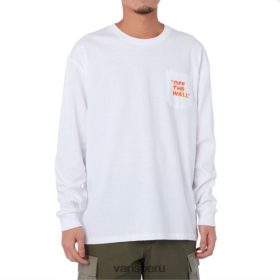 Vans Perú NBDZ463384 blanco | Vans Off the Wall clásico acampanado manga larga ajuste asiático