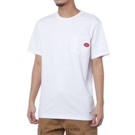 Vans Perú NBDZ463430 blanco | Vans camiseta con bolsillo de labios de anaheim