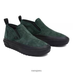 Vans Perú NBDZ46352 verde | Vans zapatos de deslizamiento medio mte-1