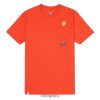 Vans Perú NBDZ463838 naranja picante | Vans camiseta con emblema de globo