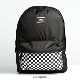 Vans Perú NBDZ464048 cuadros-iridiscentes-negros | Vans mochila clásica reino