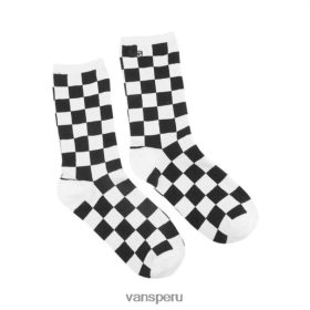 Vans Perú NBDZ464114 tablero de ajedrez negro | Vans calcetines de ticker
