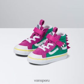 Vans Perú NBDZ464172 fucsia pimiento rojo verde | Vans niño dino sk8-hi reedición 138 v