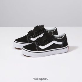 Vans Perú NBDZ464188 negro-blanco verdadero | Vans niños de la vieja escuela v