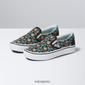Vans Perú NBDZ464202 proyectogato-tigre floral | Vans x proyecto gato niños cómodocush slip-on