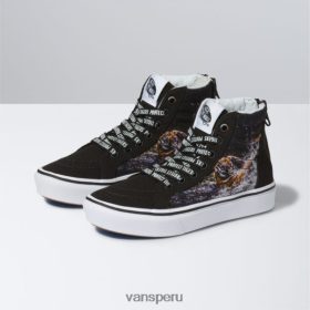 Vans Perú NBDZ464204 proyecto tigres que juegan al gato | Vans x proyecto gato niños cómodocush sk8-hi zip