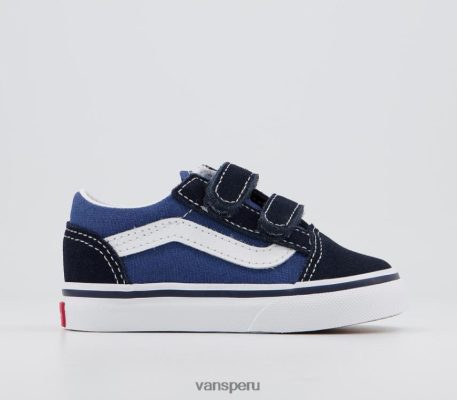 Vans Perú NBDZ464244 azul marino blanco verdadero | Vans zapatillas old skool niño