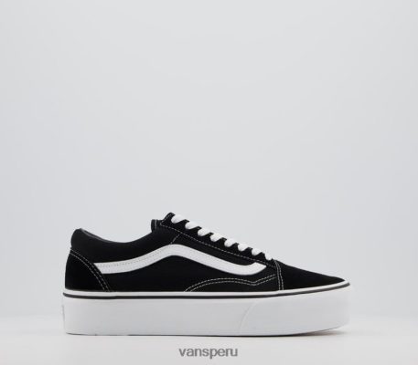 Vans Perú NBDZ464246 blanco negro | Vans zapatillas plataforma old skool